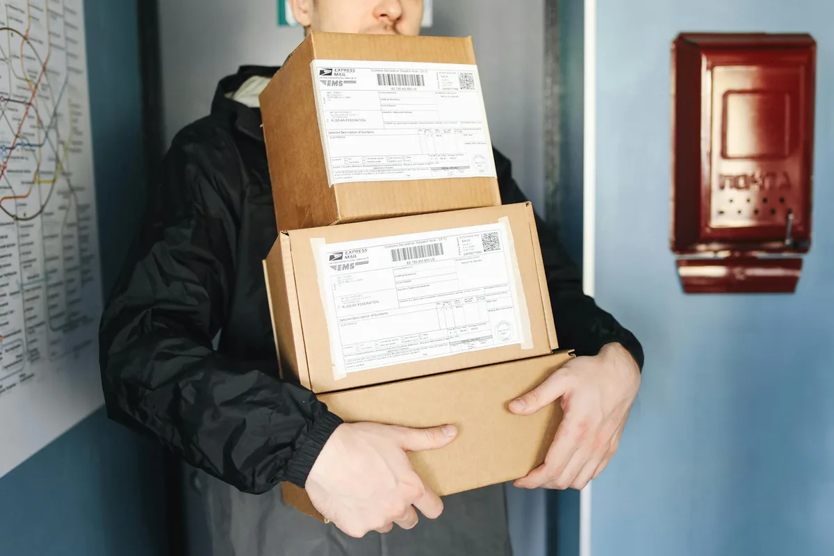 Courier delivery packages and shipping boxes for Malaysian ecommerce orders