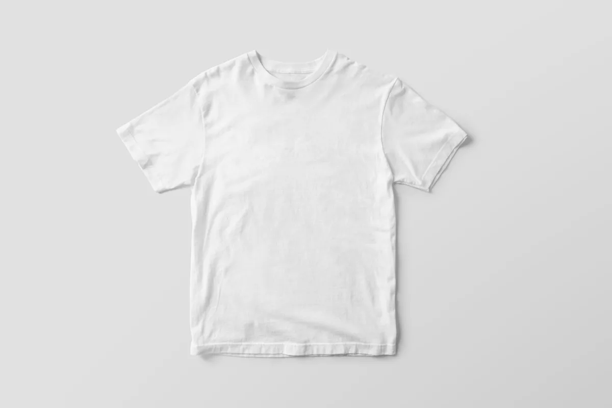 Blank white t-shirt mockup representing a print on demand product ready for custom design